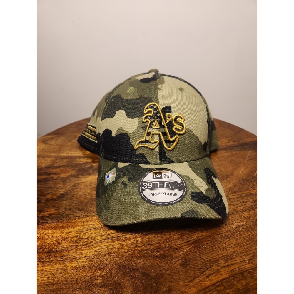 New Era Oakland Athletics A's 2022 Armed Forces Day 39THIRTY Hat Men's Size L/XL